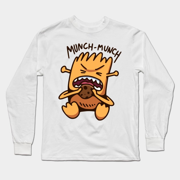 This Monster Eats Cookies Long Sleeve T-Shirt by bhirawa2468